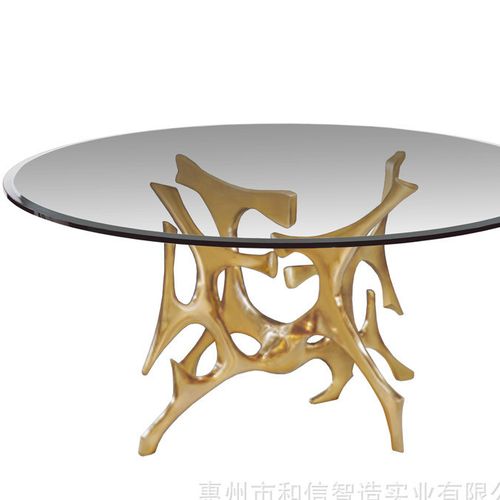 和信铜工艺品厂家专业生产铜雕塑摆件高档铜家居家具桌椅图片